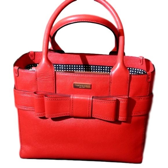 kate spade Handbags - Kate Spade Wrapped Up In A Bow Red Leather Bag